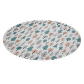 Cute Doodle Forest Pattern Snijplank (Hoek)