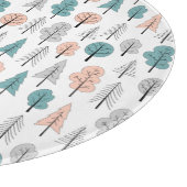 Cute Doodle Forest Pattern Snijplank (Hoek)