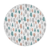 Cute Doodle Forest Pattern Snijplank (Voorkant)