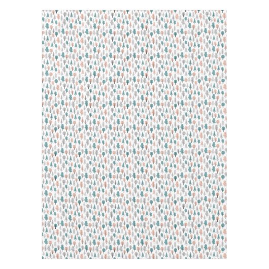 Cute Doodle Forest Pattern Tafelkleed (Voorkant)