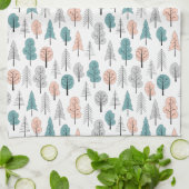 Cute Doodle Forest Pattern Theedoek (Gevouwen)