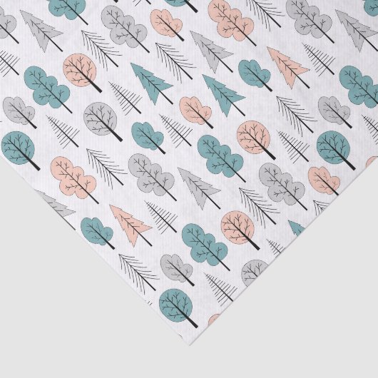 Cute Doodle Forest Pattern Tissuepapier (Detail)