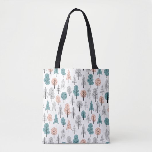 Cute Doodle Forest Pattern Tote Bag (Voorkant)