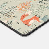 Cute Doodle Fox Forest Woodland Pattern Bureaumat (Hoek)