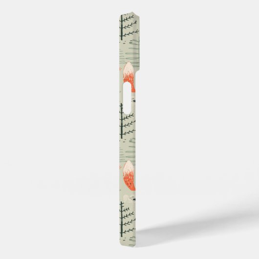 Cute Doodle Fox Forest Woodland Pattern Case-Mate iPhone Case (Achterkant / Rechts)