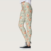 Cute Doodle Fox Forest Woodland Pattern Leggings (Links)