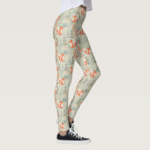 Cute Doodle Fox Forest Woodland Pattern Leggings (Rechts)