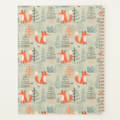 Cute Doodle Fox Forest Woodland Pattern Planner (Achterkant)