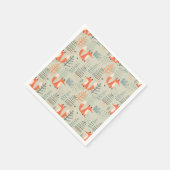 Cute Doodle Fox Forest Woodland Pattern Servet (Hoek)