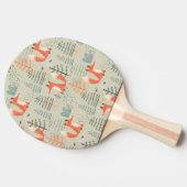 Cute Doodle Fox Forest Woodland Pattern Tafeltennisbatje (Zijkant)