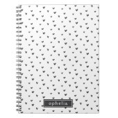 Cute Doodle Heart Patroon Notitieboek (Voorkant)