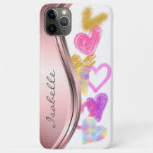 Cute Doodle Hearts Persoonlijk Case-Mate iPhone Case (Achterkant)