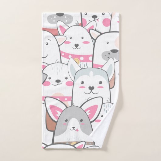 Cute Doodle-honden Bad Handdoek (Handdoek)