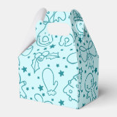 Cute Doodle-kerstpatroon Bedankdoosjes (Achterkant)