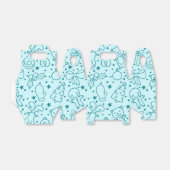 Cute Doodle-kerstpatroon Bedankdoosjes (Uitgevouwen)