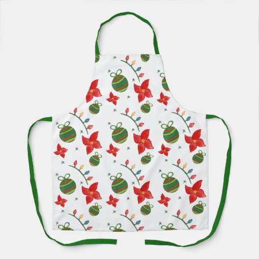 Cute Doodle-kerstpatroon Schort (Voorkant)