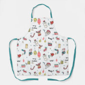 Cute Doodle-kerstpatroon Schort (Voorkant)