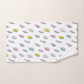 Cute Doodle Lightning Bolt Pattern Bad Handdoek (Handdoek)