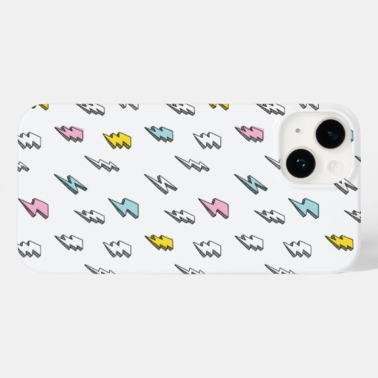 Cute Doodle Lightning Bolt Pattern Case-Mate iPhone Case (Achterkant (horizontaal))