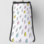 Cute Doodle Lightning Bolt Pattern Golfheadcover (Draai 90)