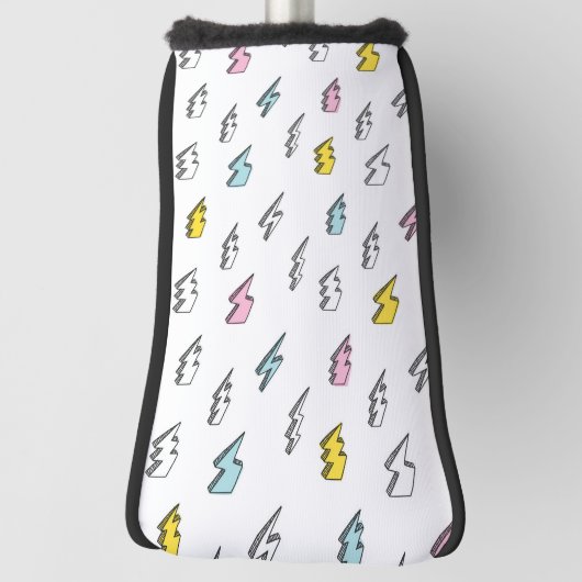 Cute Doodle Lightning Bolt Pattern Golfheadcover (Draai 90)