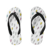 Cute Doodle Lightning Bolt Pattern Kinder Teenslippers (Voetbed)