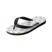 Cute Doodle Lightning Bolt Pattern Kinder Teenslippers (Schuin)