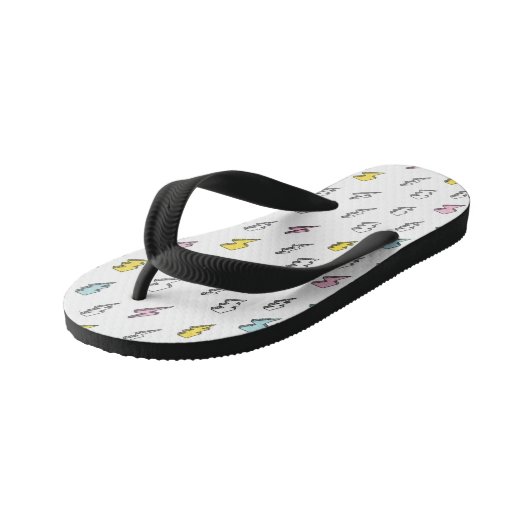 Cute Doodle Lightning Bolt Pattern Kinder Teenslippers (Schuin)