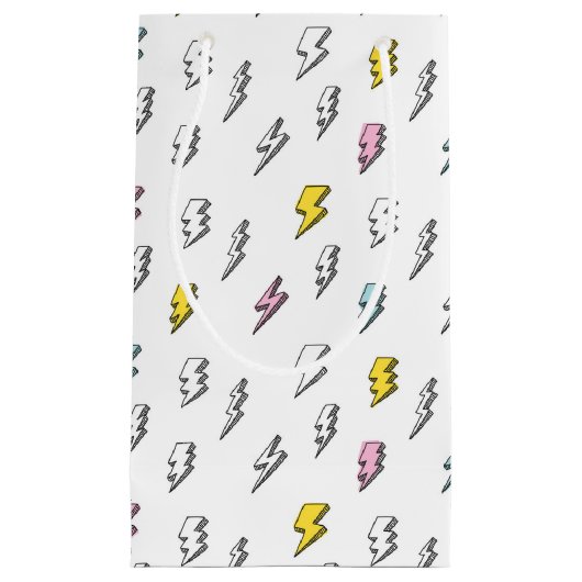 Cute Doodle Lightning Bolt Pattern Klein Cadeauzakje (Voorkant)