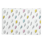 Cute Doodle Lightning Bolt Pattern Kussensloop (Achterkant)