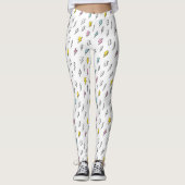 Cute Doodle Lightning Bolt Pattern Leggings (Voorkant)