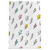 Cute Doodle Lightning Bolt Pattern Medium Cadeauzakje (Achterkant)