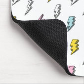 Cute Doodle Lightning Bolt Pattern Muismat (Hoek)
