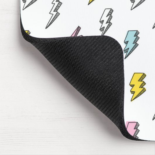 Cute Doodle Lightning Bolt Pattern Muismat (Hoek)