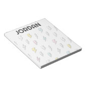 Cute Doodle Lightning Bolt Pattern Notitieblok (Schuin)