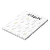 Cute Doodle Lightning Bolt Pattern Notitieblok (Linkerzijde)