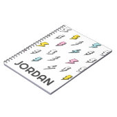 Cute Doodle Lightning Bolt Pattern Notitieboek (Linkerzijde)