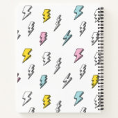 Cute Doodle Lightning Bolt Pattern Notitieboek (Achterkant)