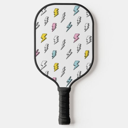 Cute Doodle Lightning Bolt Pattern Pickleball Paddle (Voorkant)