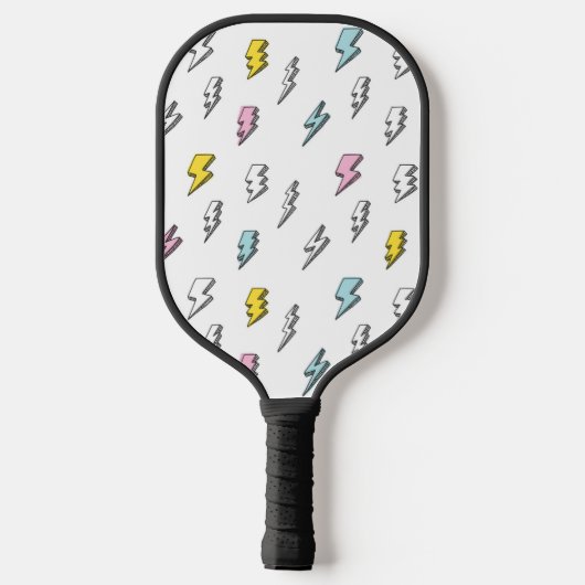 Cute Doodle Lightning Bolt Pattern Pickleball Paddle (Achterkant)