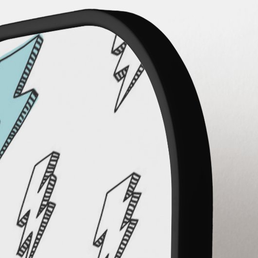 Cute Doodle Lightning Bolt Pattern Pickleball Paddle (Links Detail)