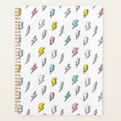 Cute Doodle Lightning Bolt Pattern Planner (Voorkant)