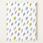 Cute Doodle Lightning Bolt Pattern Planner (Achterkant)