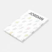 Cute Doodle Lightning Bolt Pattern Post-it® Notes (Schuin)