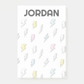 Cute Doodle Lightning Bolt Pattern Post-it® Notes (Voorkant)