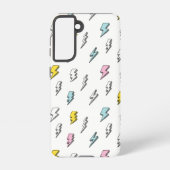 Cute Doodle Lightning Bolt Pattern Samsung Galaxy Hoesje (Achterkant)