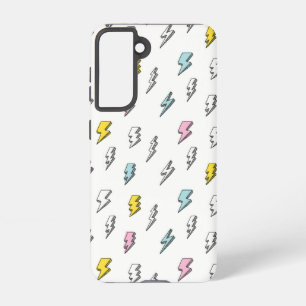 Cute Doodle Lightning Bolt Pattern Samsung Galaxy Hoesje