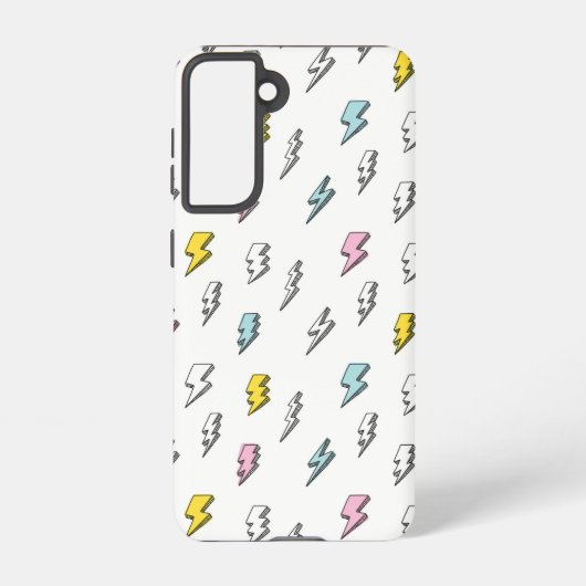 Cute Doodle Lightning Bolt Pattern Samsung Galaxy Hoesje (Achterkant)