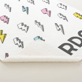 Cute Doodle Lightning Bolt Pattern Sherpa Deken (3/4)