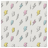 Cute Doodle Lightning Bolt Pattern Stof (Close Up)